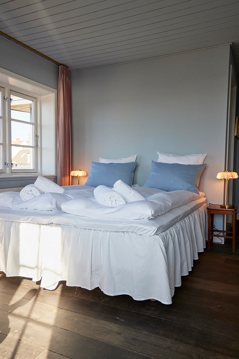 New beds and night tables at Bornholm hotel