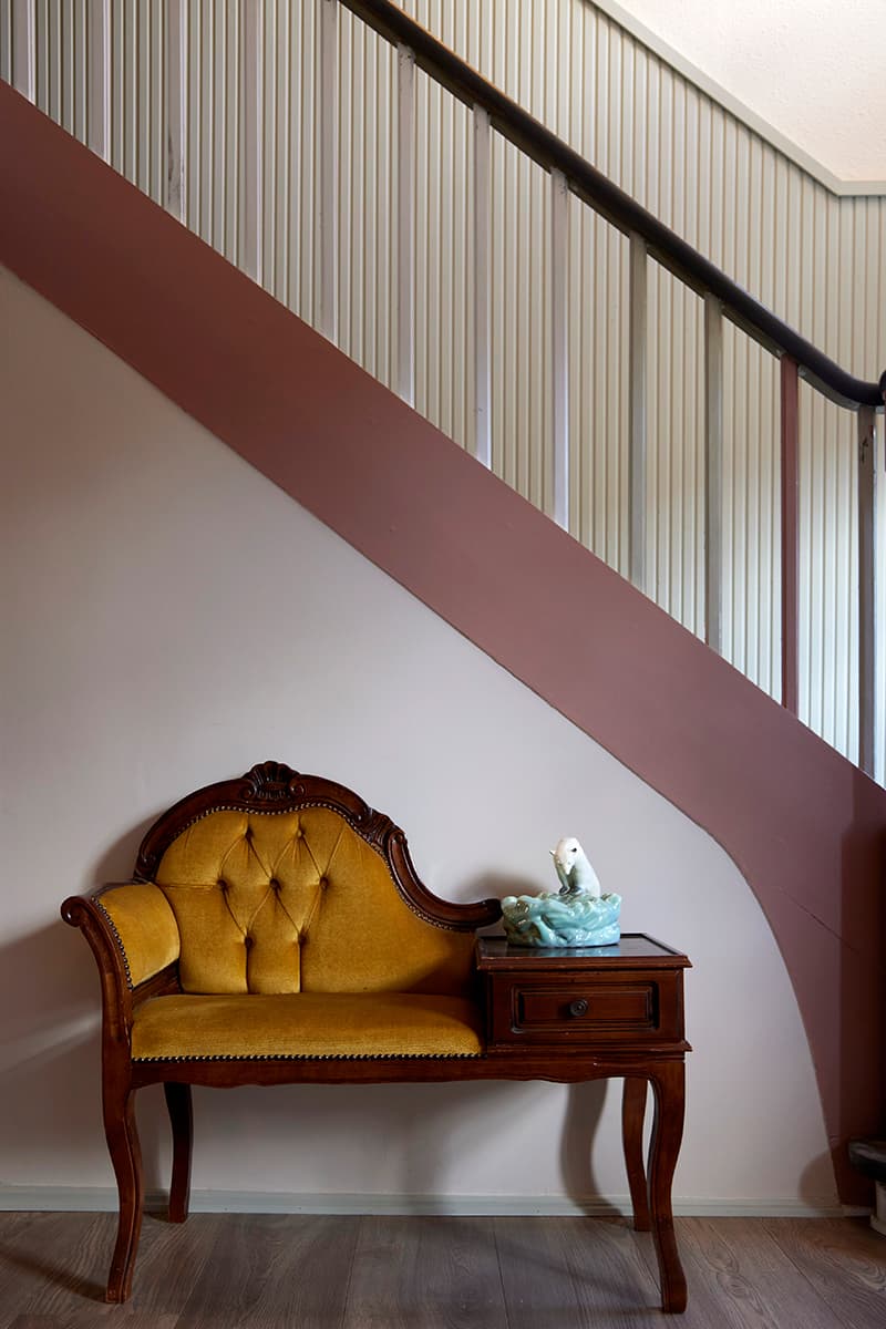 Vintage furniture and staircase